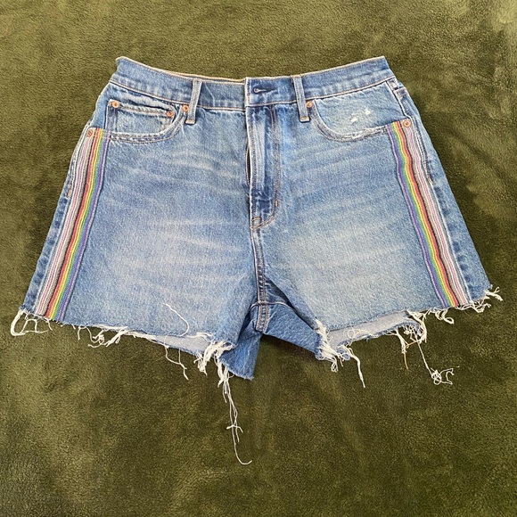 AE Pride Denim Highest Waist ‘90s Boyfriend Shorts NWT - Picture 7 of 9